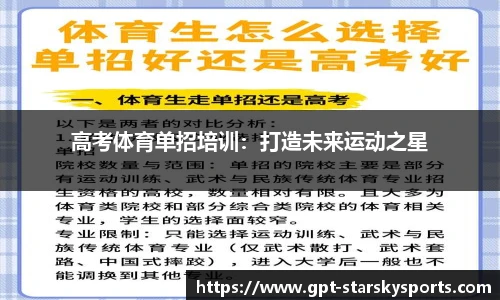 高考体育单招培训：打造未来运动之星